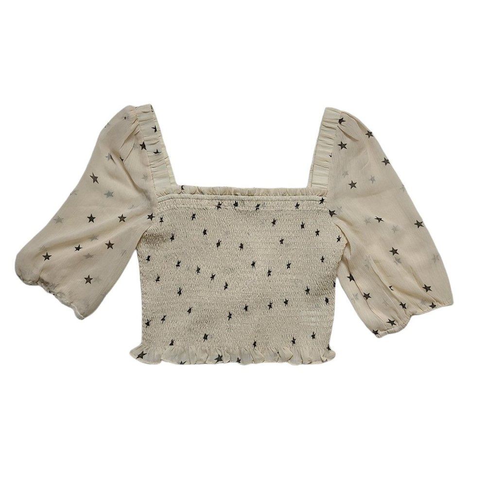 Le Lis Collection Star Cropped Top Western Boho Festival Coquette Y2K Size S